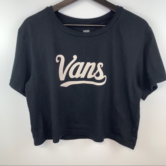 Black and White Vans Logo T-shirt or Crop Tee - Picture 3 of 6